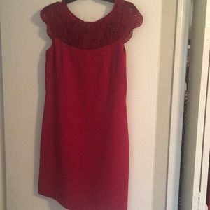 Merlot WHBM dress...great lace detail